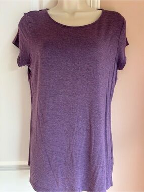 Catherine Malandrino Heathered Purple Short Sleeve Tee